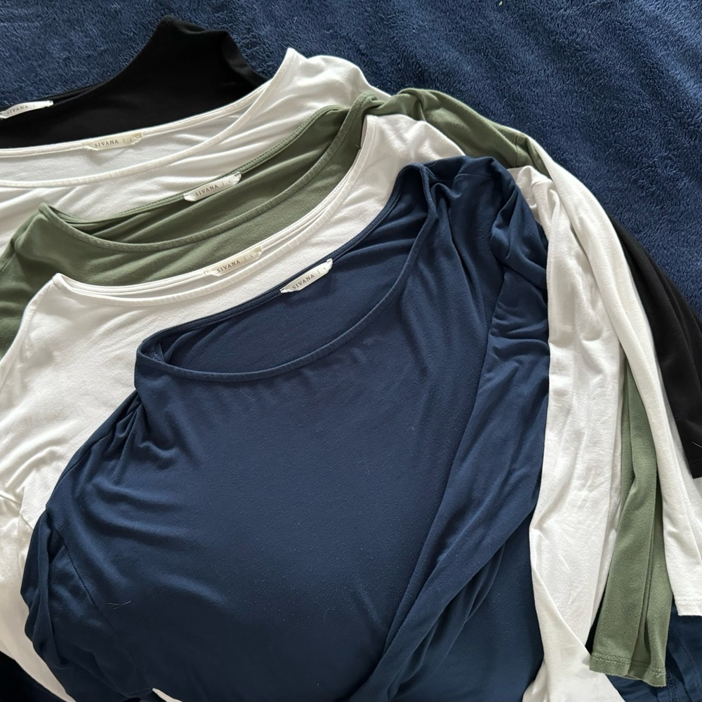 EUC Bundle (5) Sivana Long Sleeve Dolman Bamboo Tops XL.